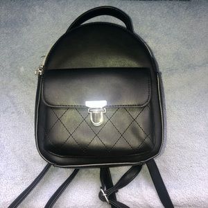 Small black backpack purse